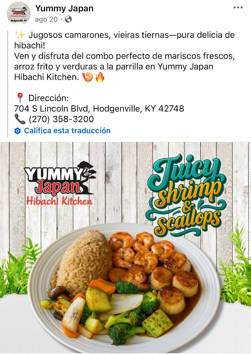 Yummy Japan Hibachi Kitchen Photo Menu 1