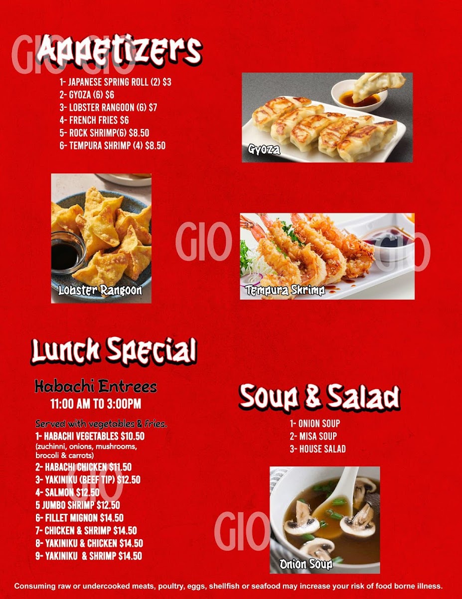 Yummy Japan Hibachi Kitchen Photo Menu 4