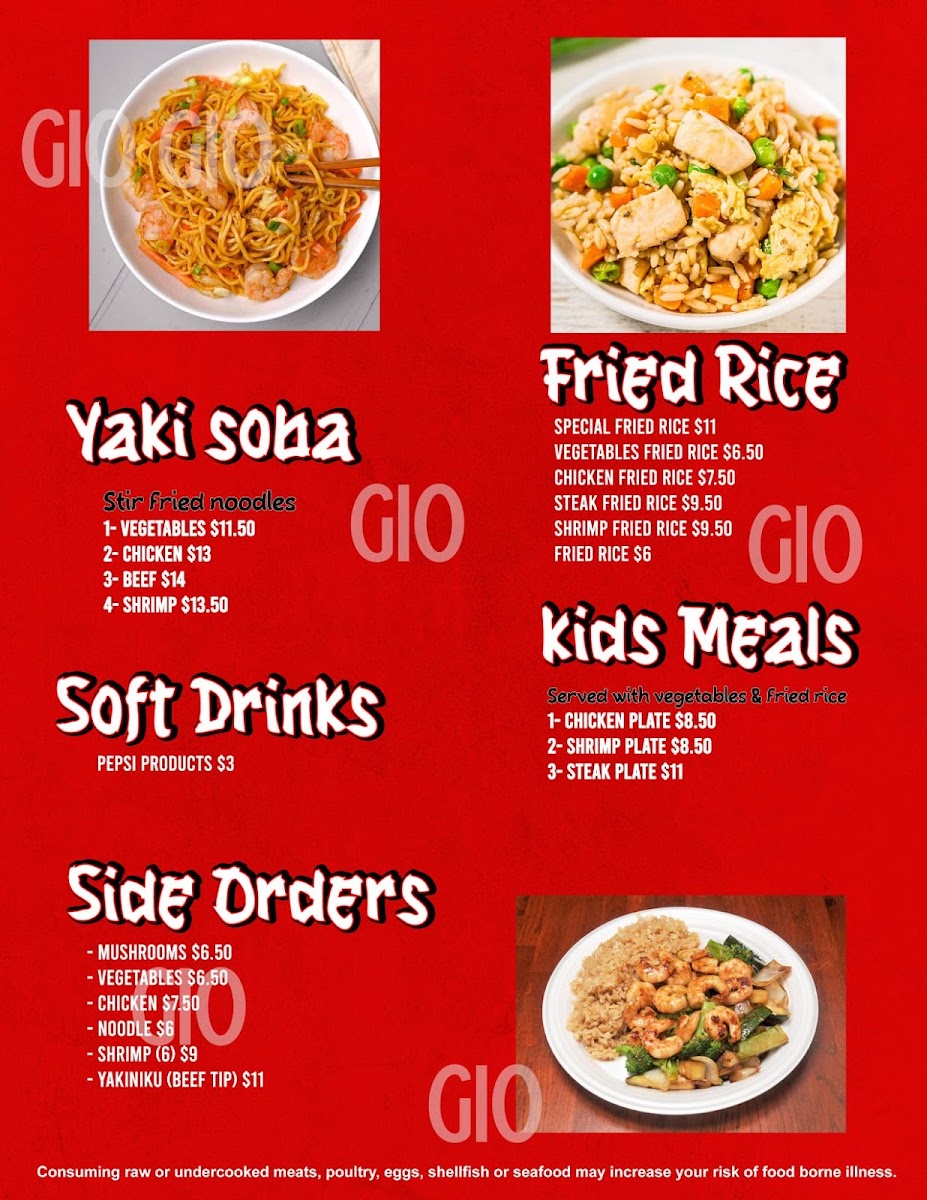 Yummy Japan Hibachi Kitchen Photo Menu 8