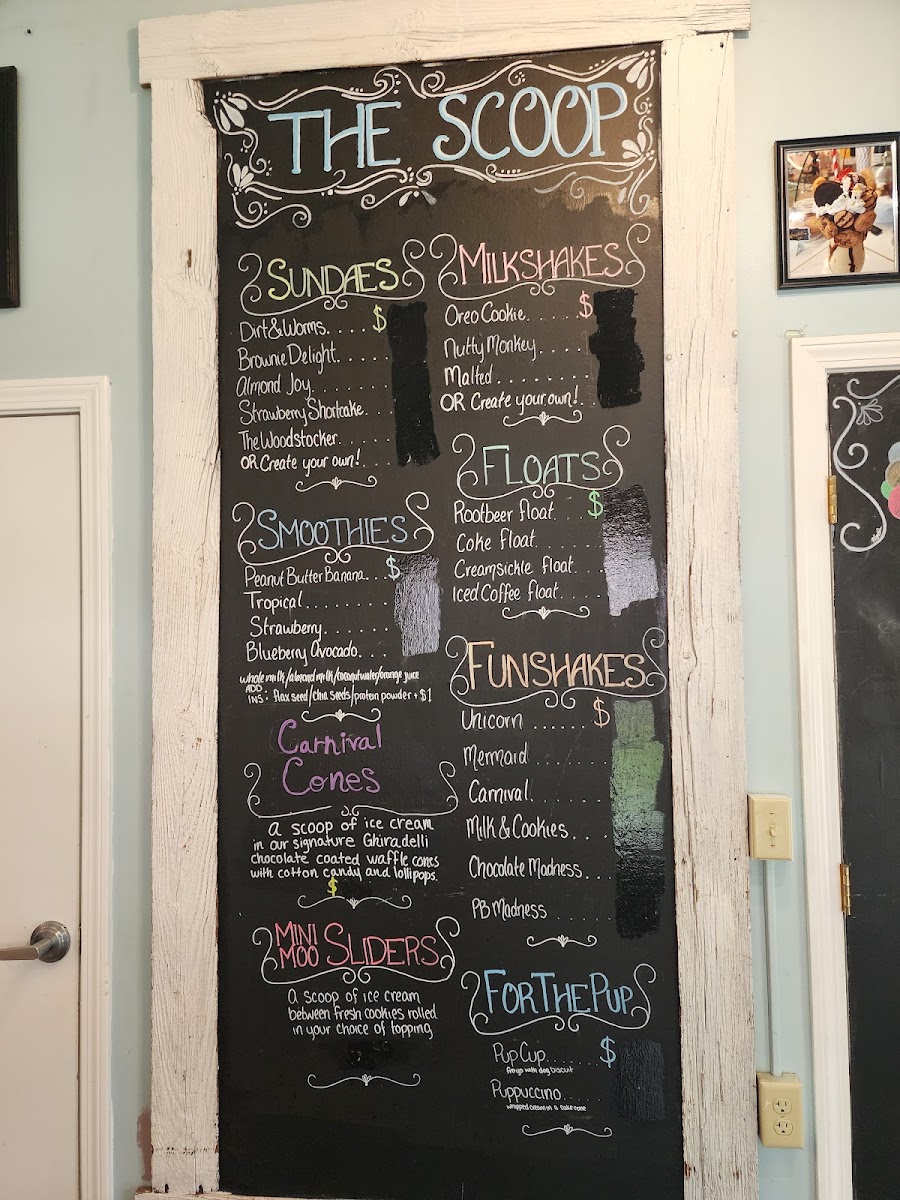 The Scoop Ice Cream Cafe Photo Menu 1