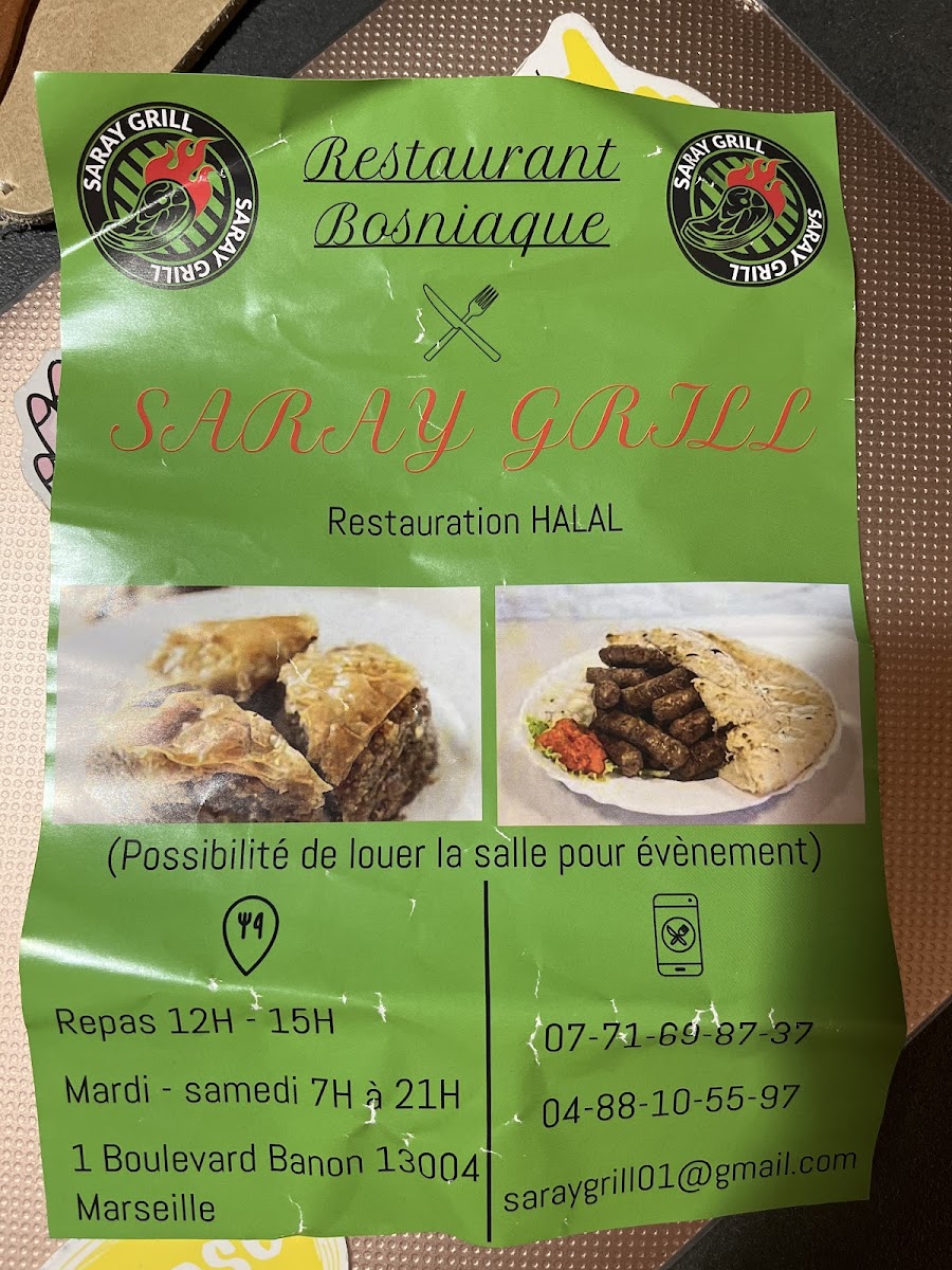 Restaurant Bosniaque Saray Grill Photo Menu 3