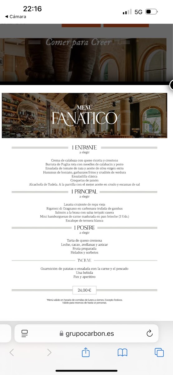 Fanático Photo Menu 4