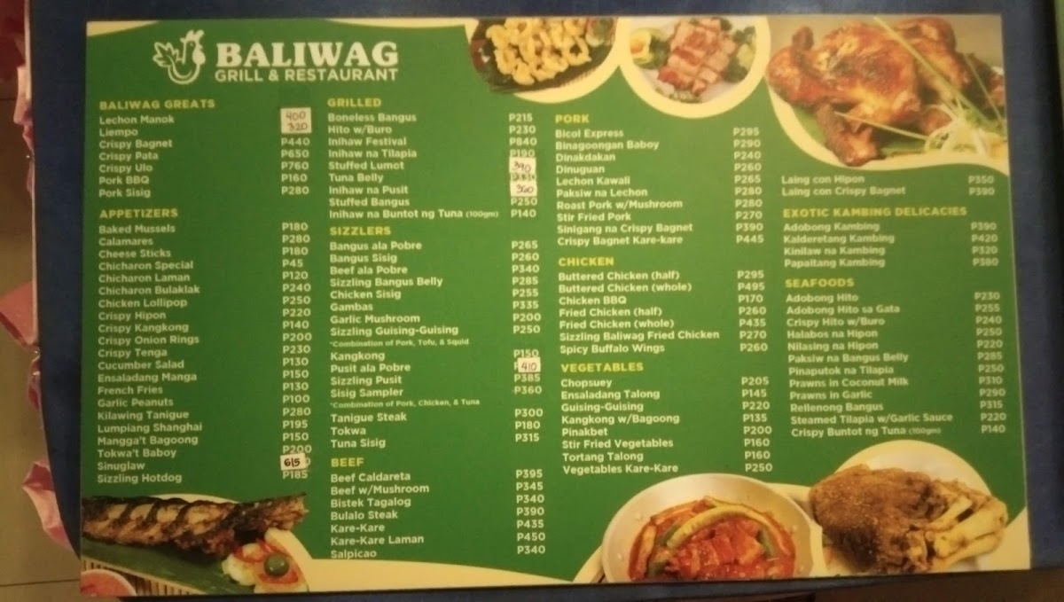 Baliwag Grill and Restaurant Maginhawa Branch Photo Menu 10