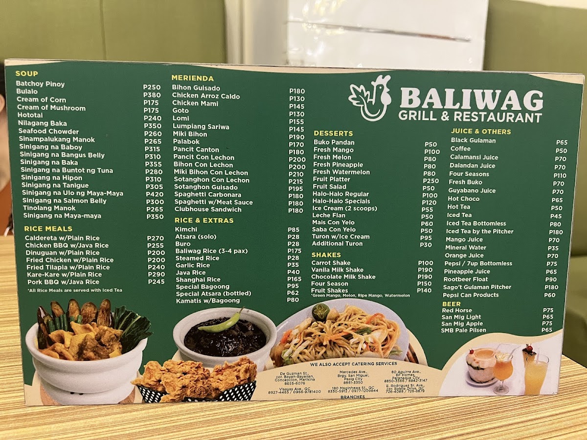 Baliwag Grill and Restaurant Maginhawa Branch Photo Menu 3