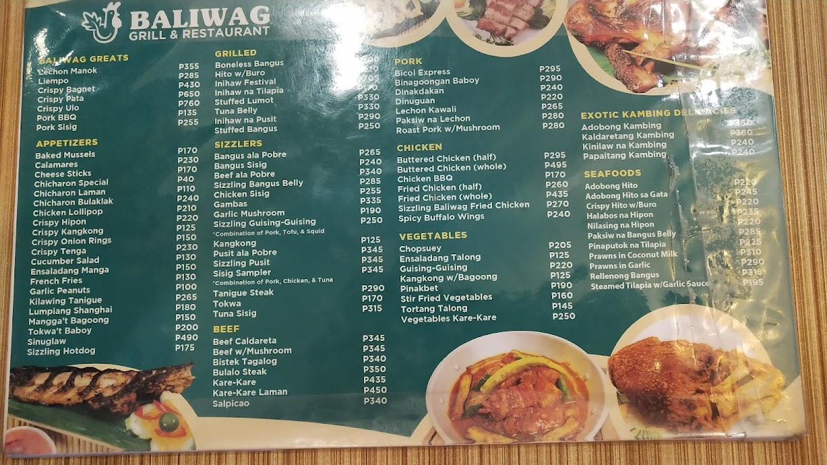 Baliwag Grill and Restaurant Maginhawa Branch Photo Menu 8