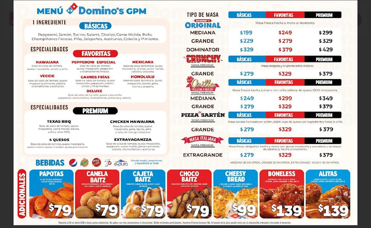 DOMINOS PLAZA DE ARMAS Photo Menu 1