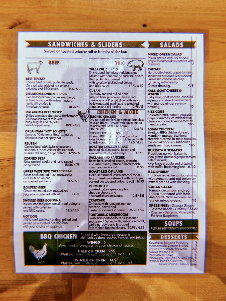 Au Jus Photo Menu 2