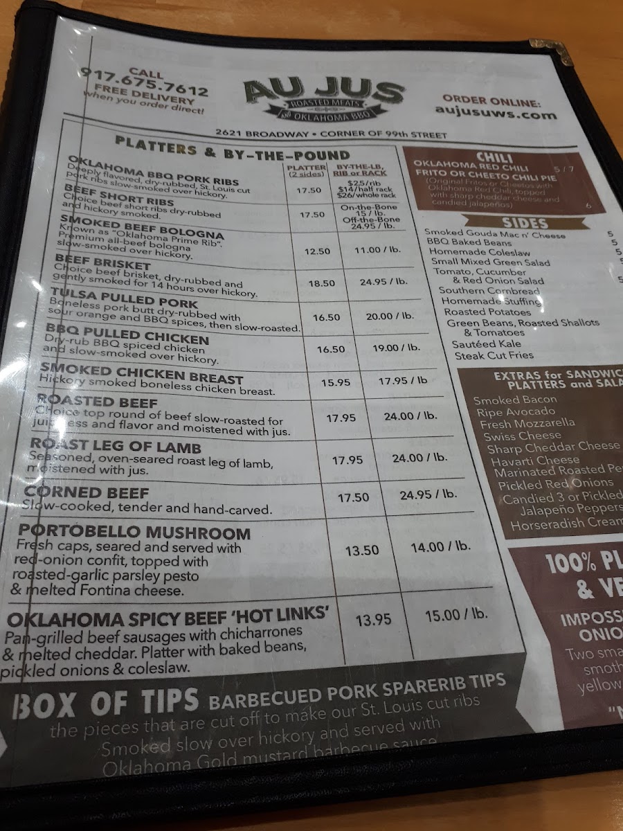 Au Jus Photo Menu 9