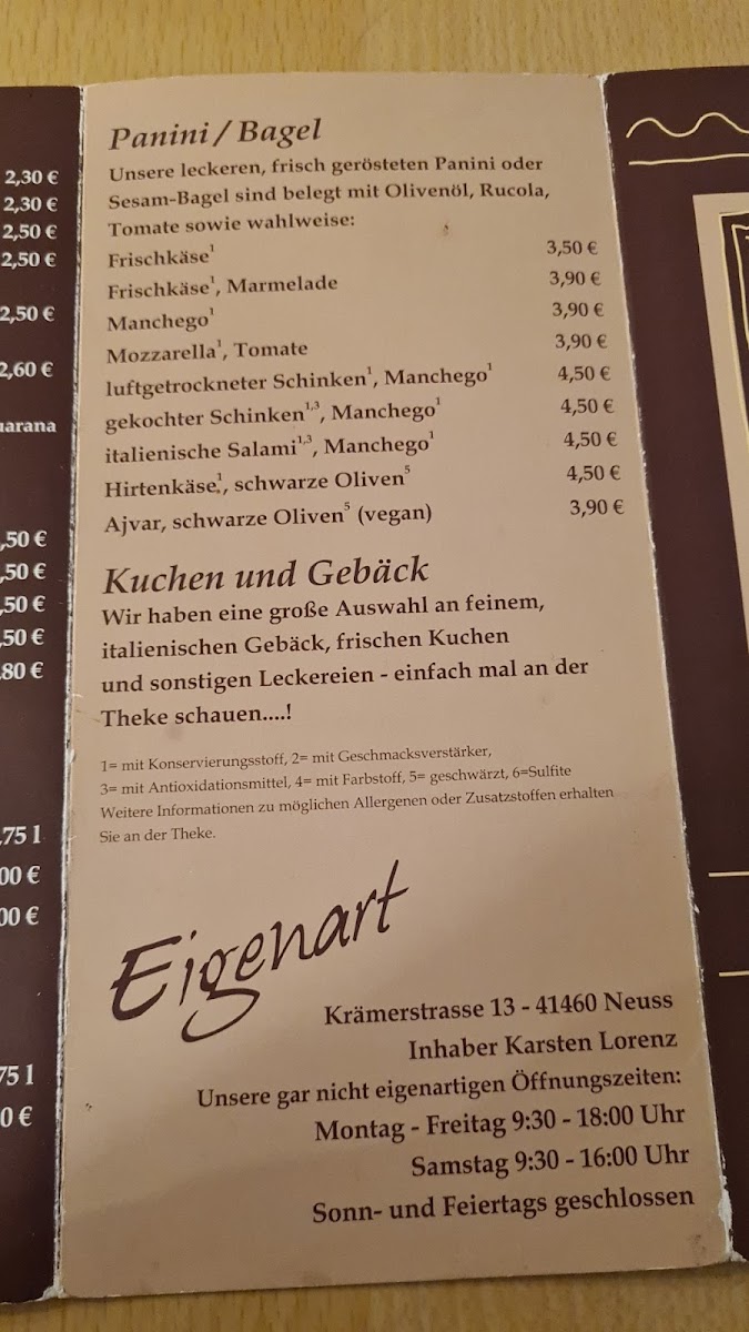 Eigenart Photo Menu 2