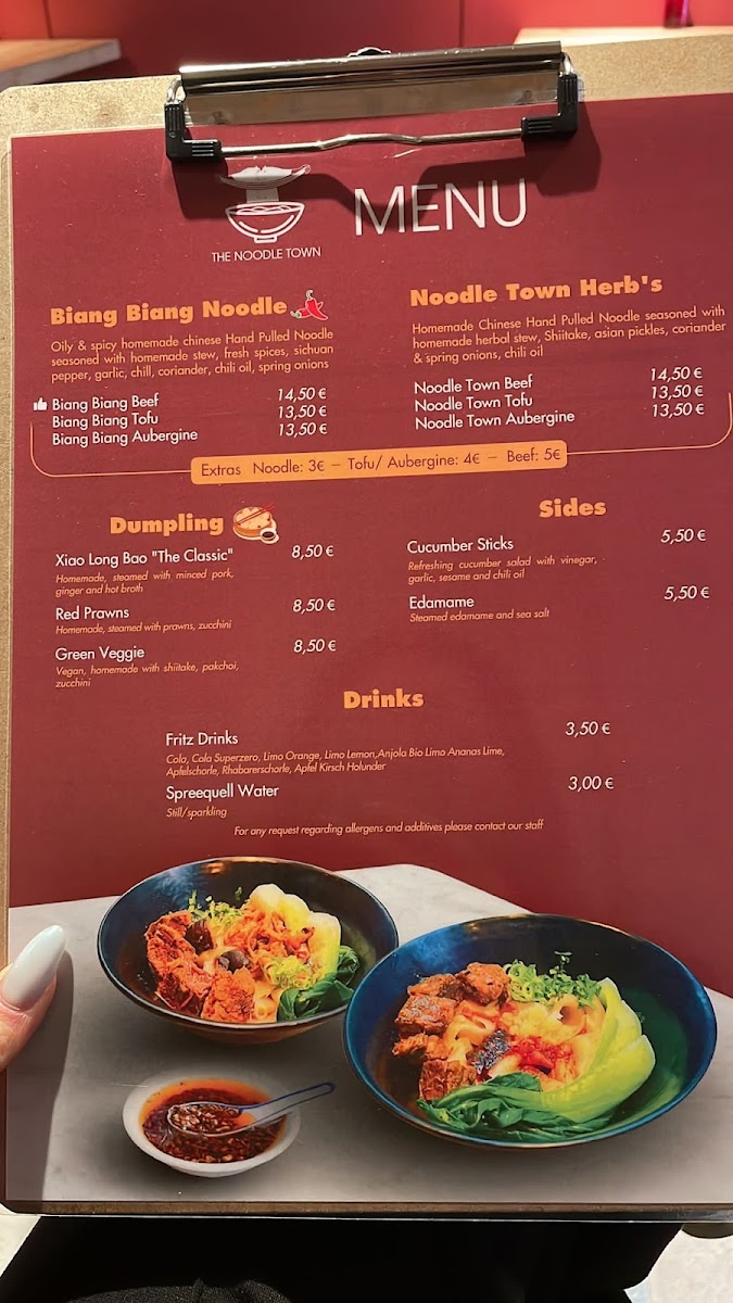 The Noodle Town Mitte Photo Menu 3