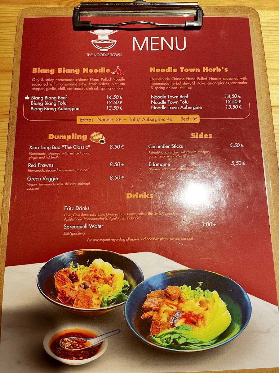 The Noodle Town Mitte Photo Menu 4