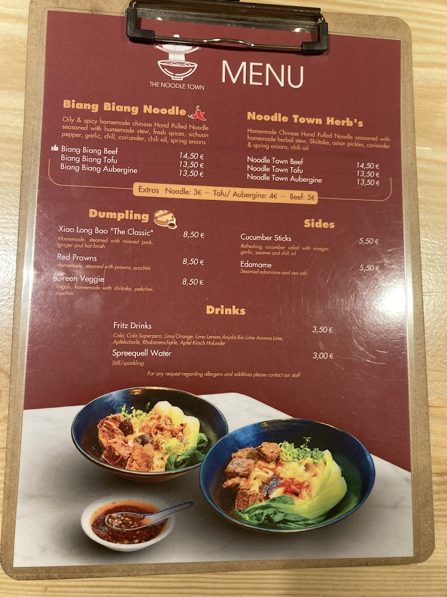 The Noodle Town Mitte Photo Menu 6