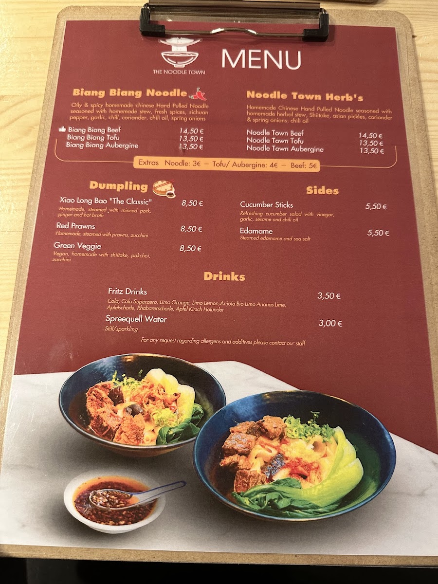 The Noodle Town Mitte Photo Menu 7