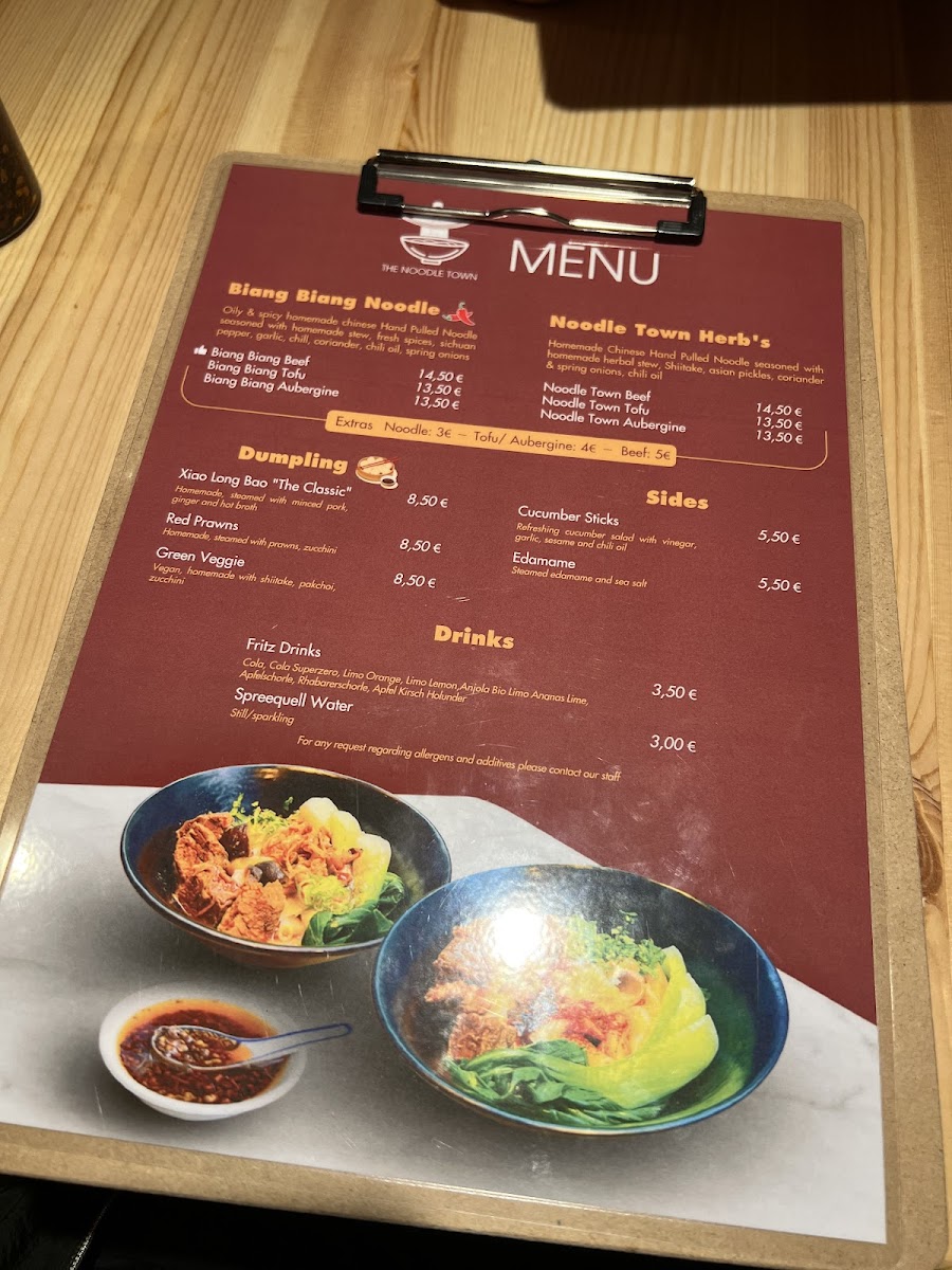 The Noodle Town Mitte Photo Menu 8