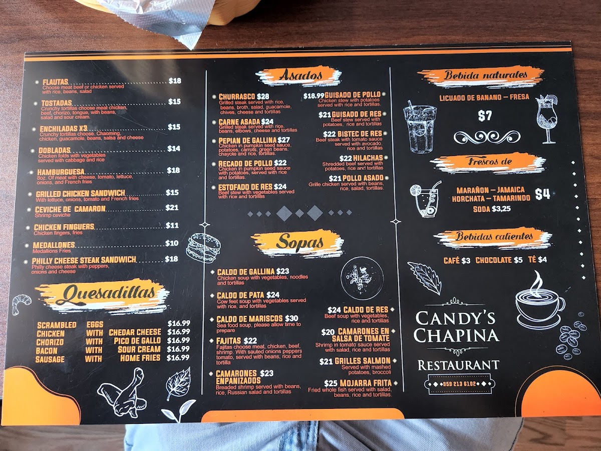Candy's Chapina Restaurant Photo Menu 4