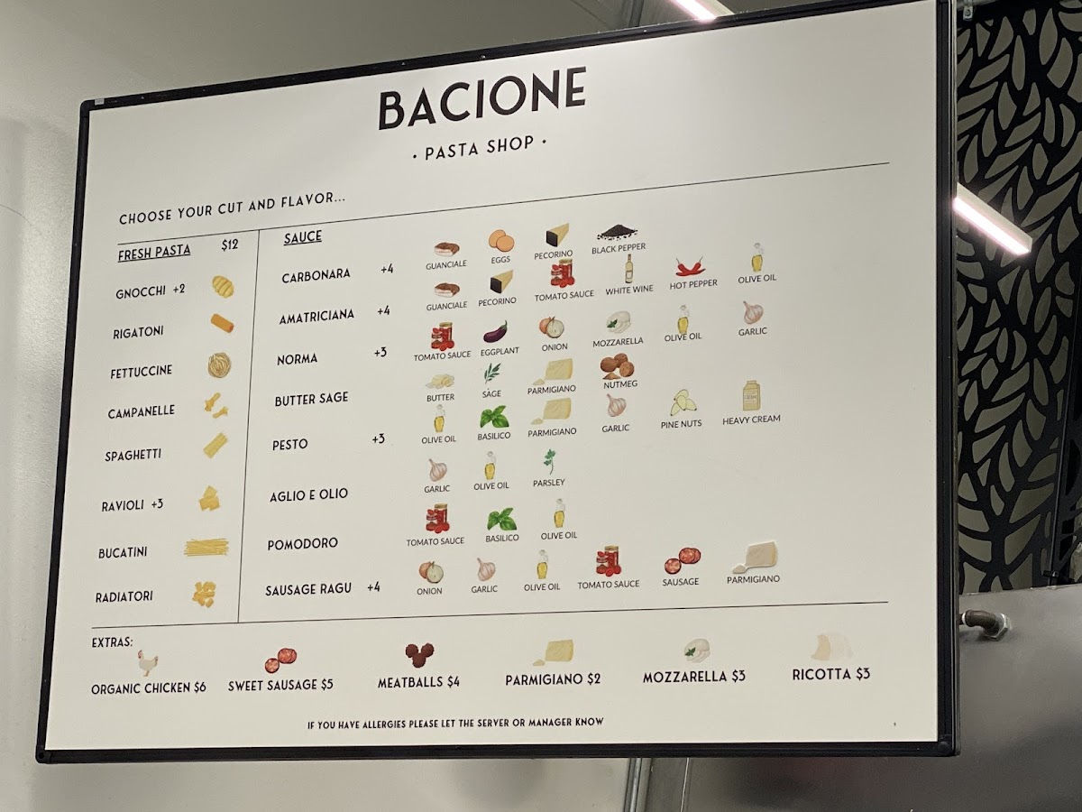 Bacione Pasta Shop Photo Menu 1