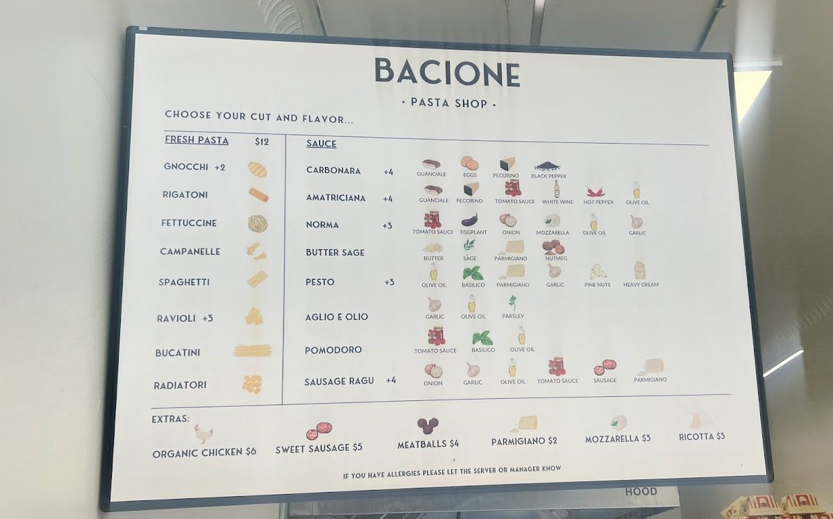 Bacione Pasta Shop Photo Menu 2