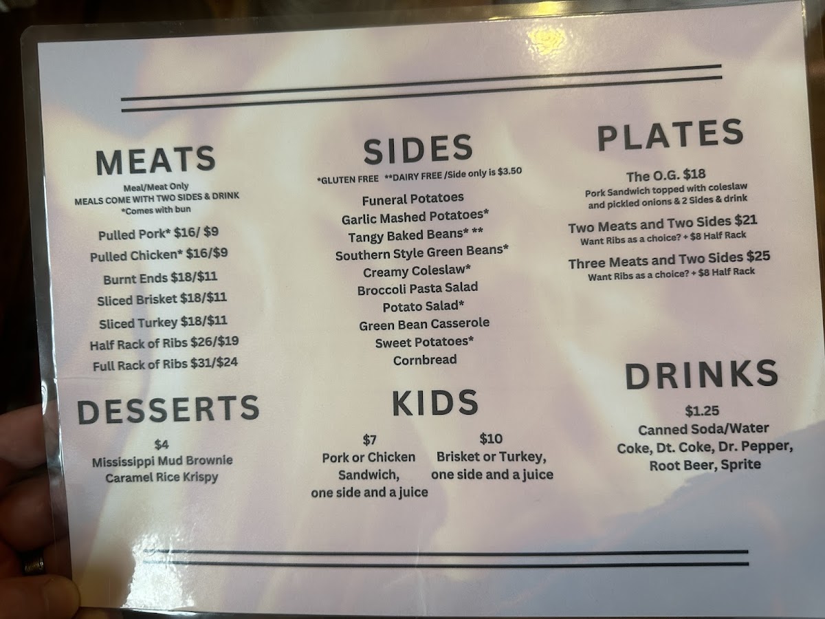 Fireside BBQ Photo Menu 2
