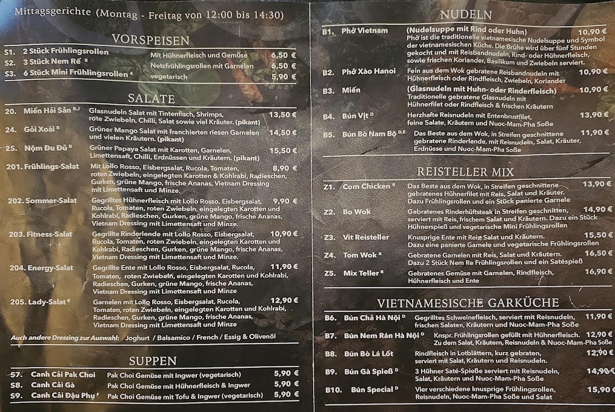T. Tang Vietnamese Fusion Kitchen Photo Menu 1
