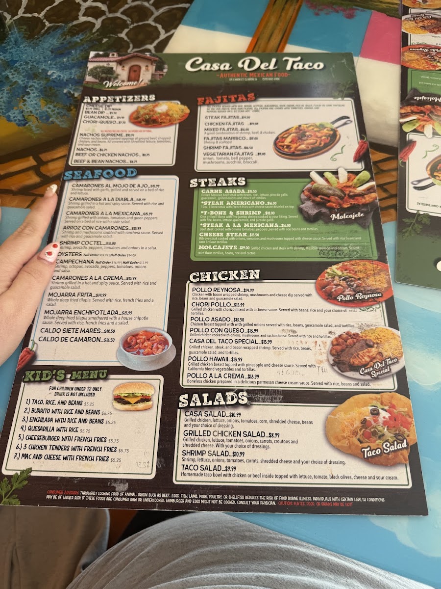 Casa Del Taco Photo Menu 1
