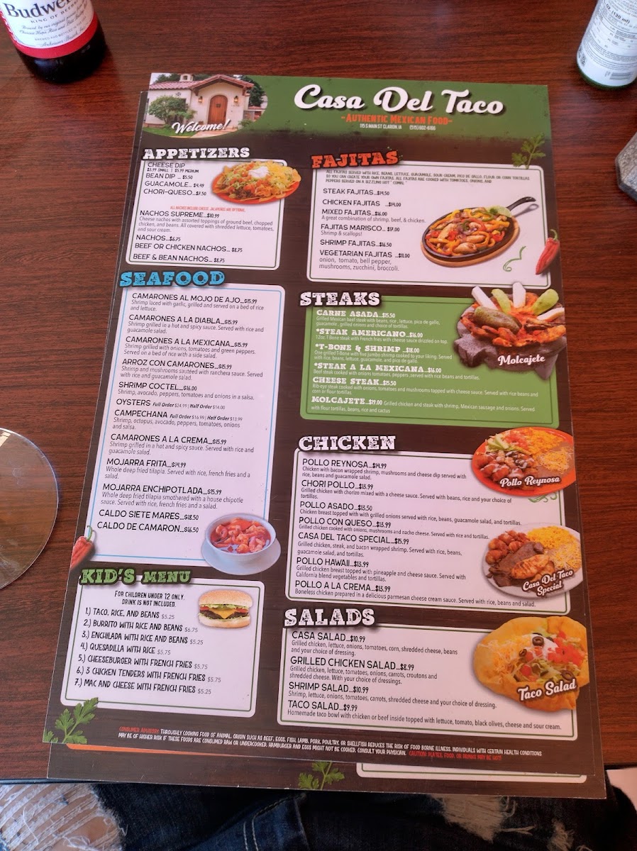 Casa Del Taco Photo Menu 4