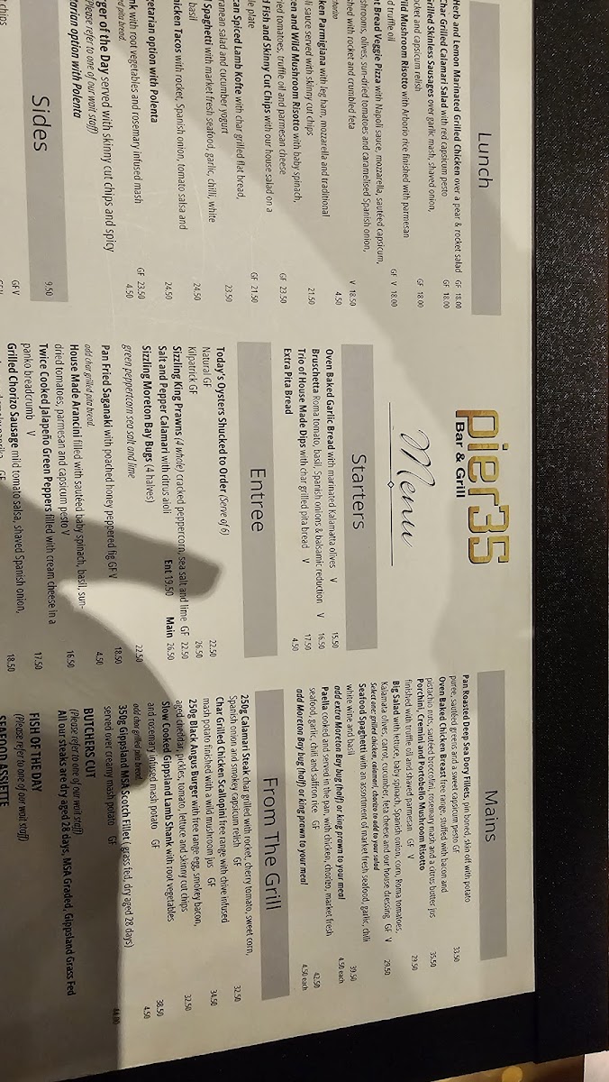 Pier 35 Bar & Grill Photo Menu 2