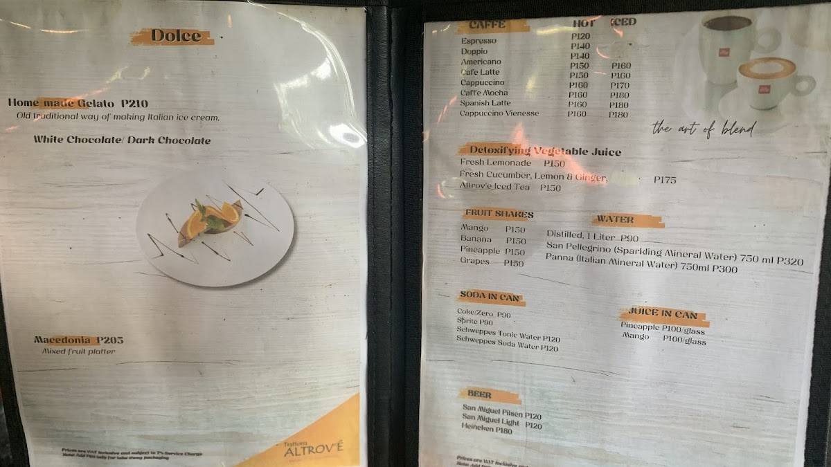 Trattoria Altrove Moalboal Photo Menu 6