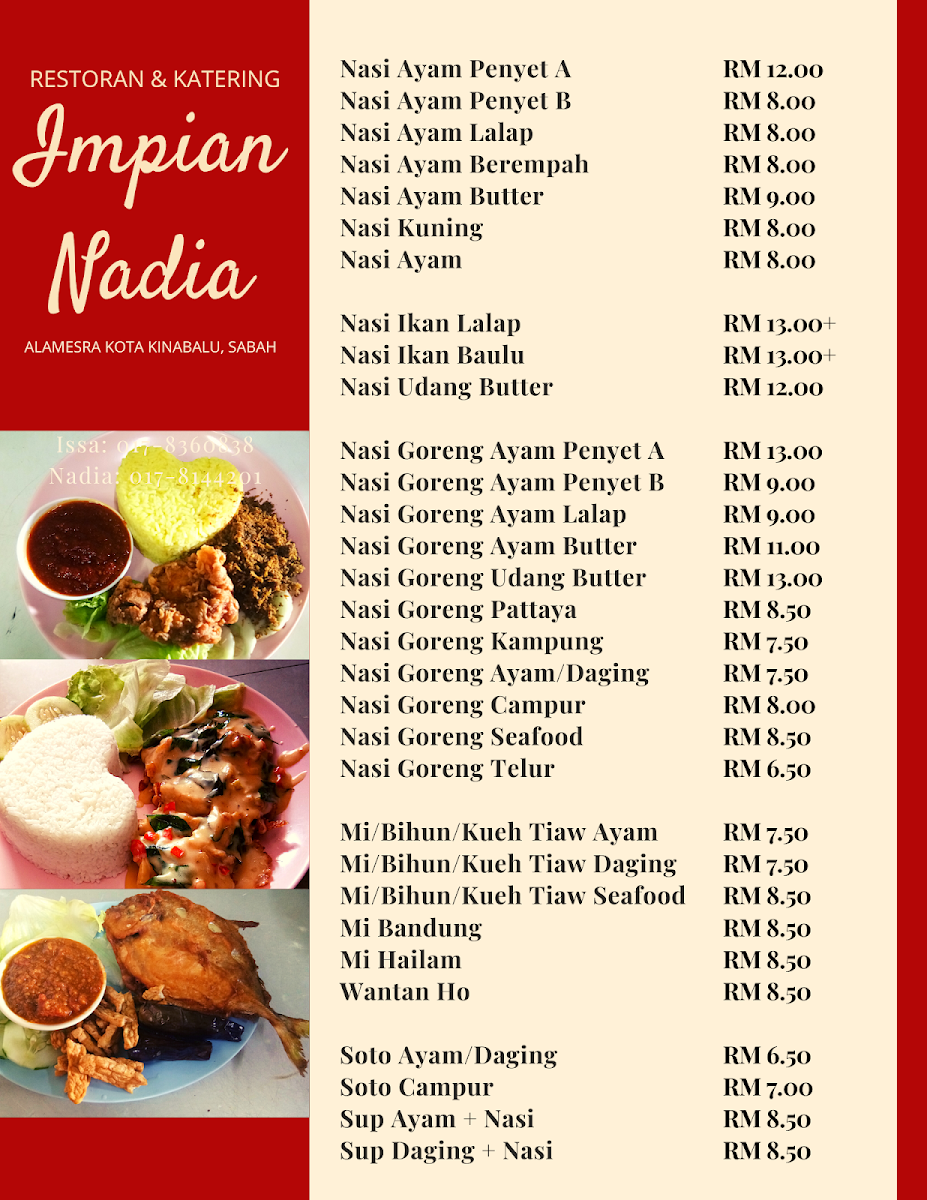 Impian Nadia Photo Menu 1