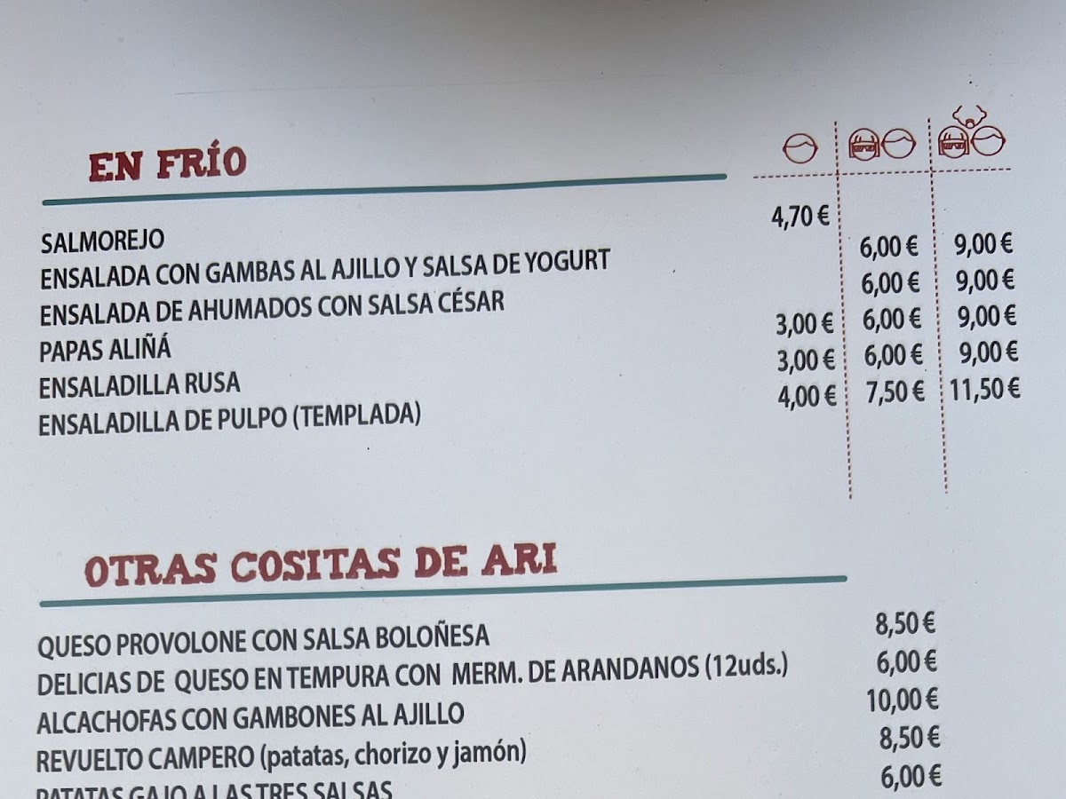 Restaurante La tapería de Ari Photo Menu 7