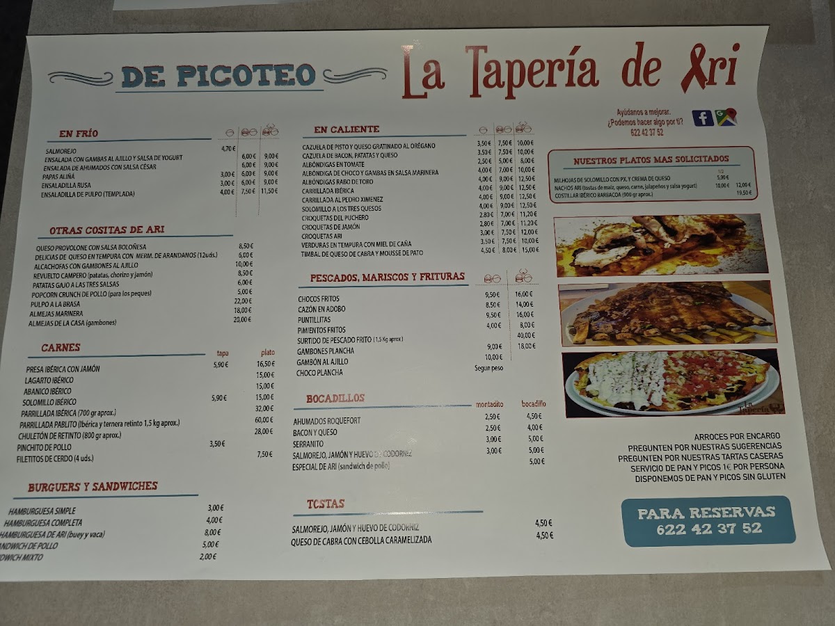 Restaurante La tapería de Ari Photo Menu 9