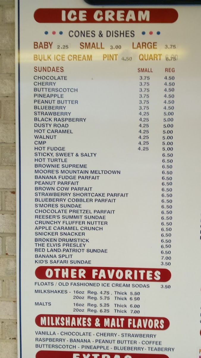 Reesers' Soft Ice Cream Photo Menu 9