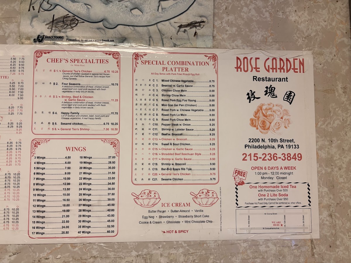 Rose Garden Photo Menu 1