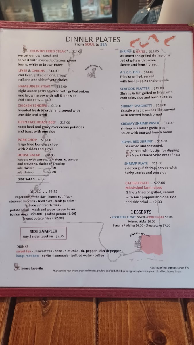 Biloxi Country Café Photo Menu 5