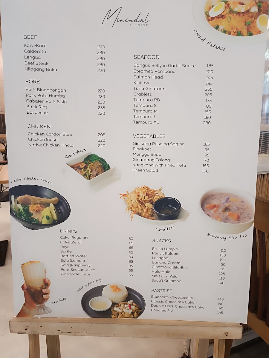 Minindal Cuisine Photo Menu 1