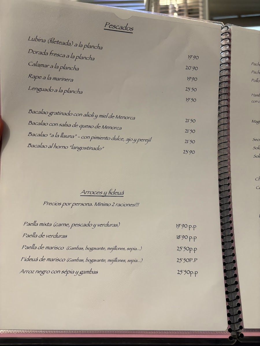 Sa Lluna Photo Menu 7