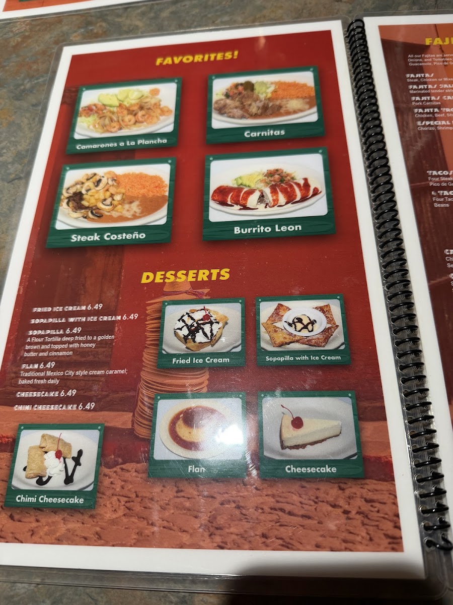 Pueblo Mexican Restaurant Photo Menu 3