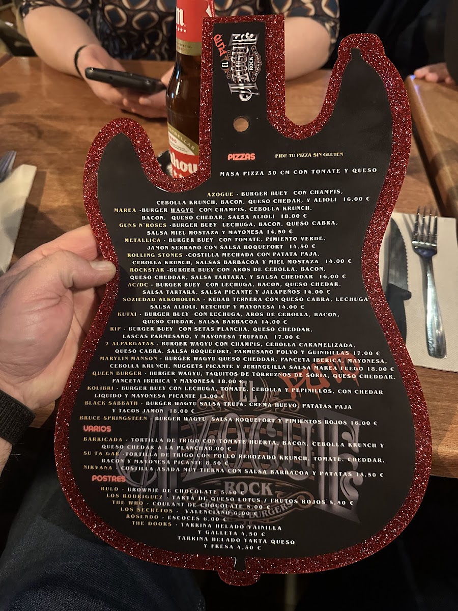El Azogue Rock Photo Menu 1