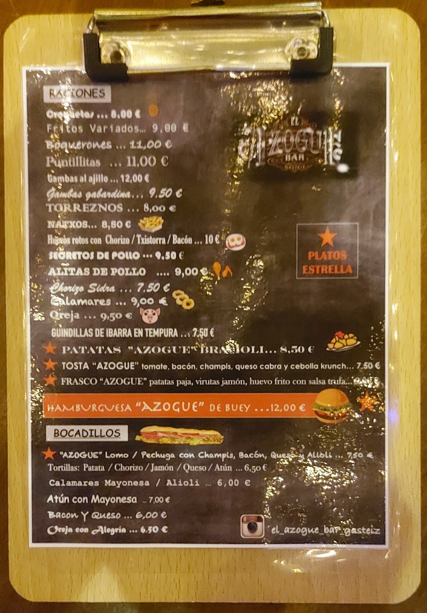 El Azogue Rock Photo Menu 3