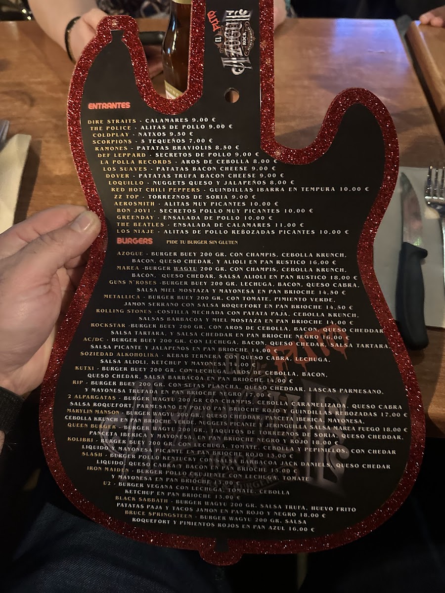 El Azogue Rock Photo Menu 8