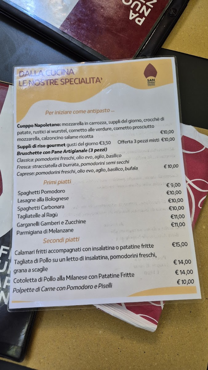 San Genna' Pizzeria Napoletana Photo Menu 2