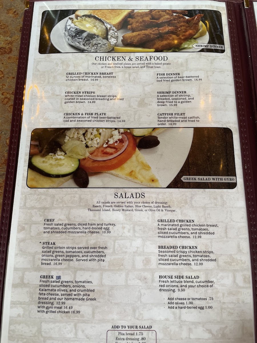 George & Nick's Pizza & Steakhouse Photo Menu 5