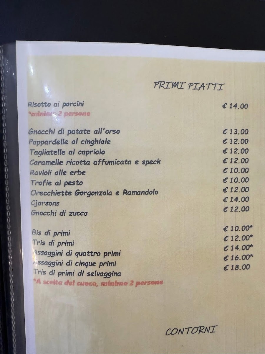 Locanda dall' orso / Restavracija pri Medvedu Photo Menu 2