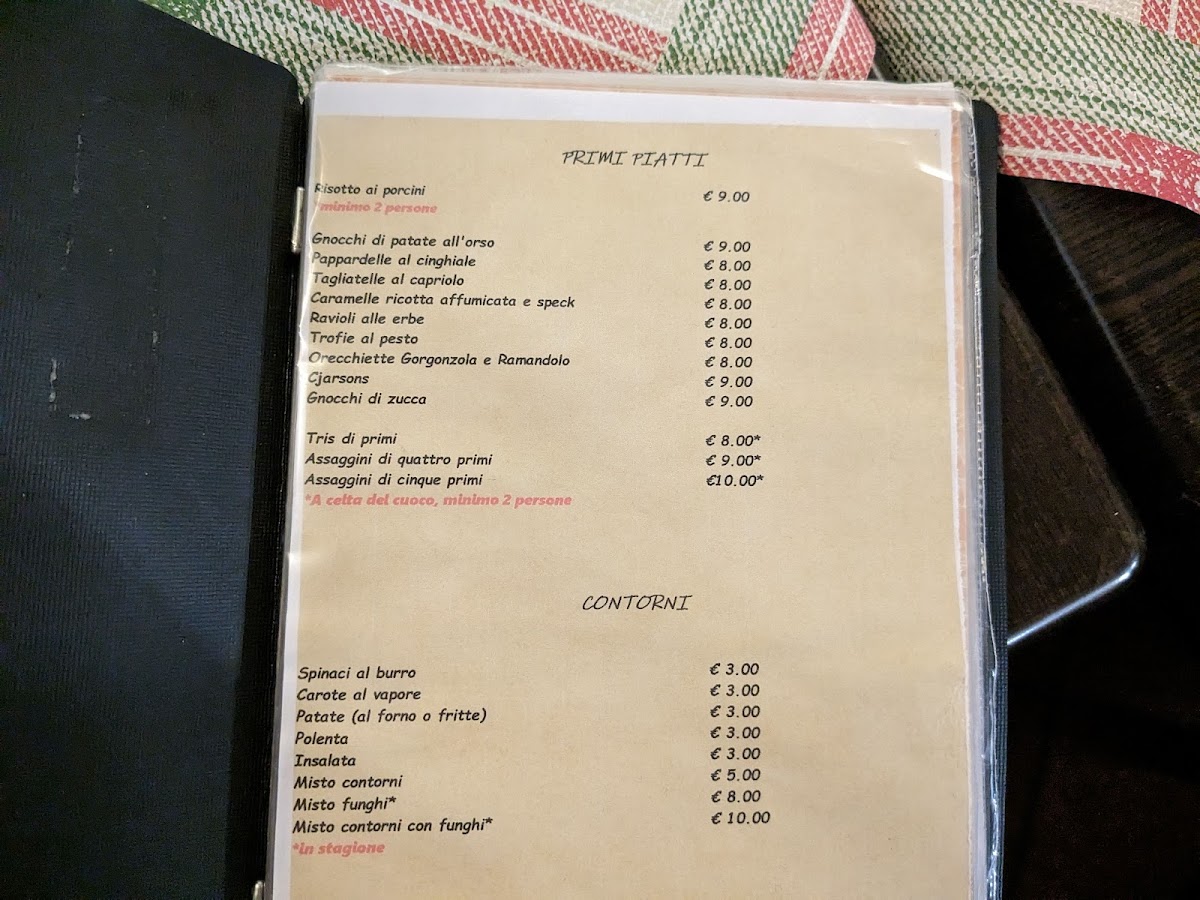 Locanda dall' orso / Restavracija pri Medvedu Photo Menu 5