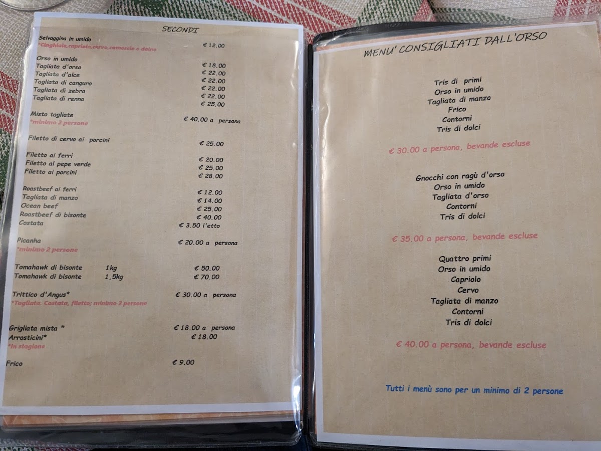 Locanda dall' orso / Restavracija pri Medvedu Photo Menu 6