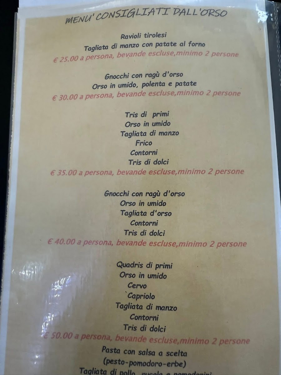 Locanda dall' orso / Restavracija pri Medvedu Photo Menu 9
