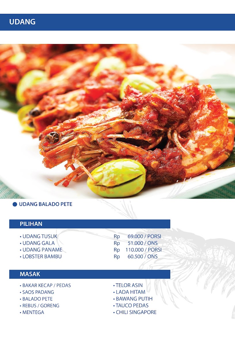 SEAFOOD PONDOK SEDAP MALAM JAKARTA SELATAN CIKAJANG Photo Menu 8