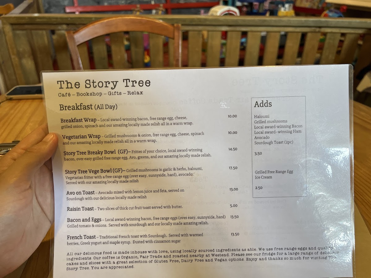 The Story Tree Photo Menu 1