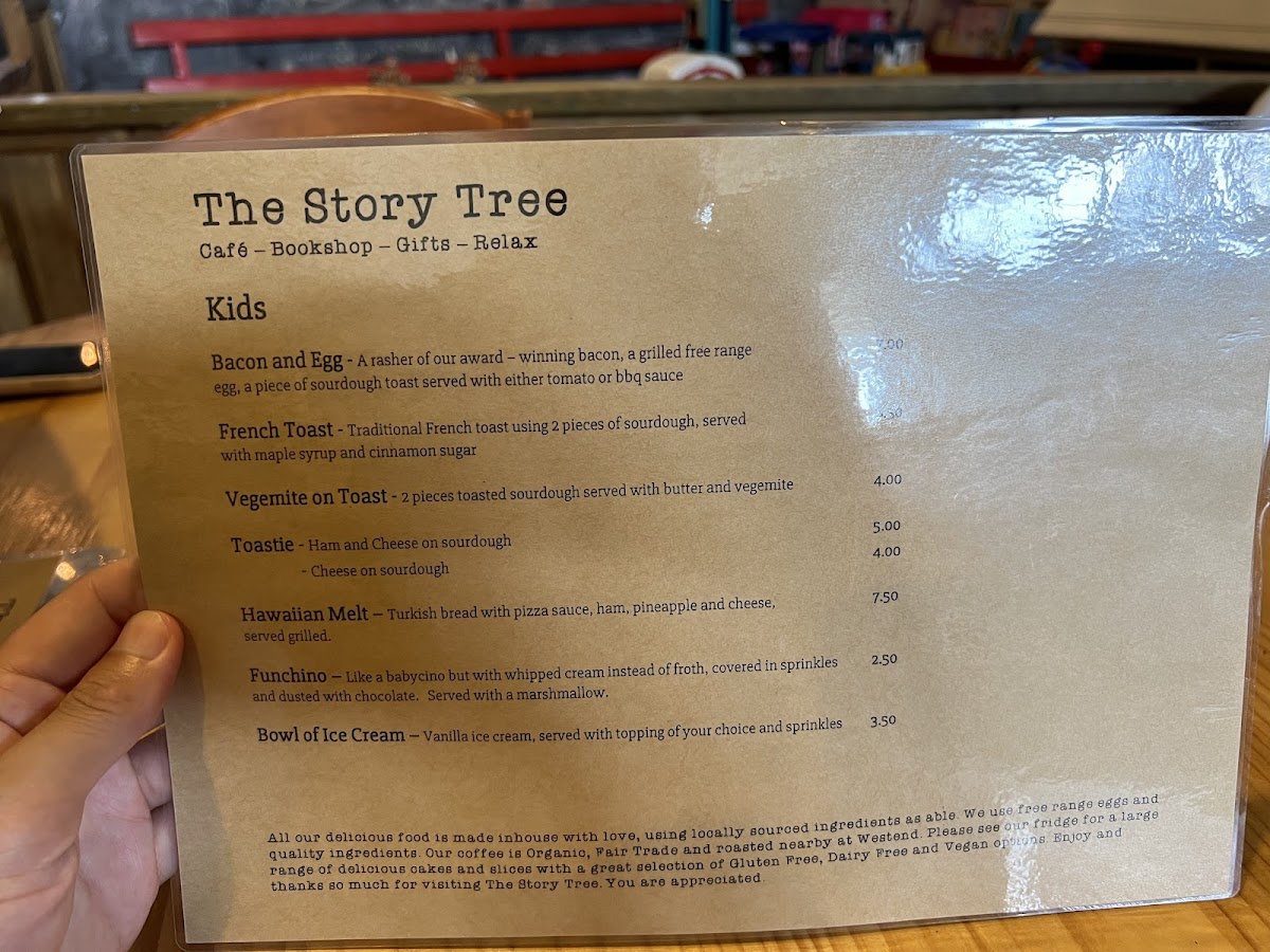 The Story Tree Photo Menu 2