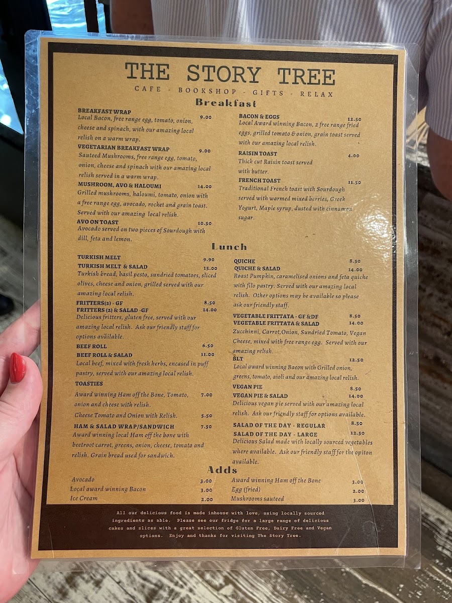 The Story Tree Photo Menu 6