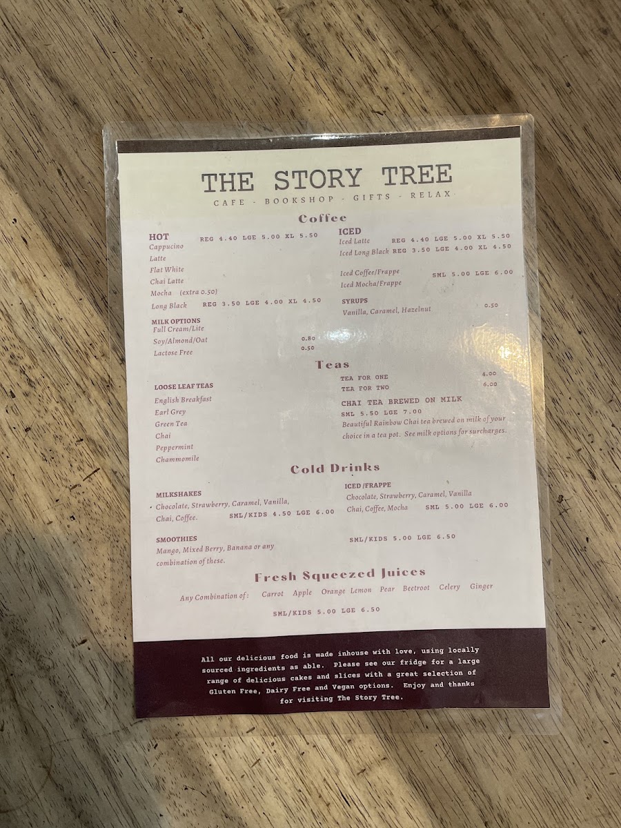 The Story Tree Photo Menu 8